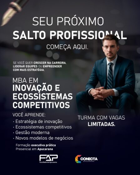 Apucarana ganha MBA em Inovação e Ecossistemas Competitivos