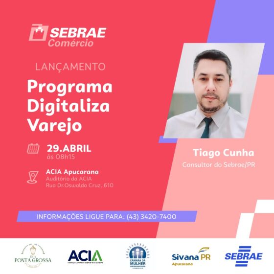 Sebrae e ACIA lançam o programa Digitaliza Varejo