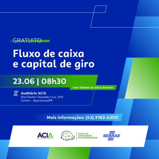 OFICINA GRATUITA FLUXO DE CAIXA E CAPITAL DE GIRO